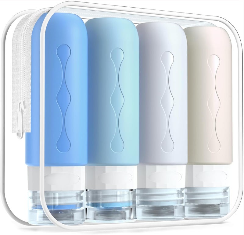 Gemice Travel Bottles for Toiletries Tsa Approved Travel Size Containers BPA Free Leak Proof Travel Tubs Refillable Liquid Travel Accessories for Cometic Shampoo and Lotion Soap, Blue - Image 1